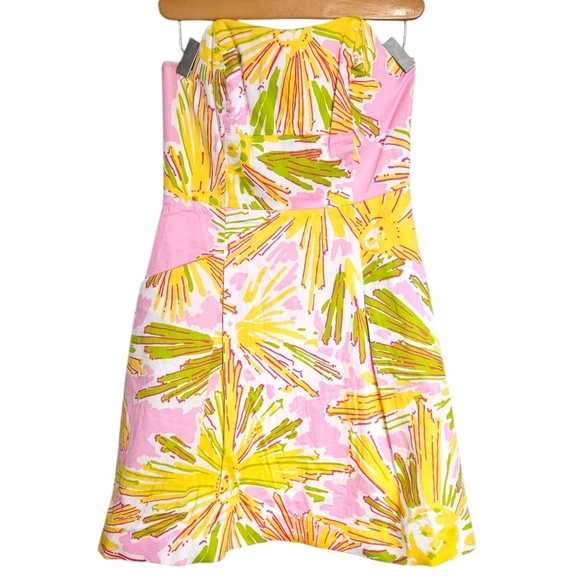Lilly Pulitzer Skipping on‎ Sunshine strapless mini dress - Picture 1 of 9